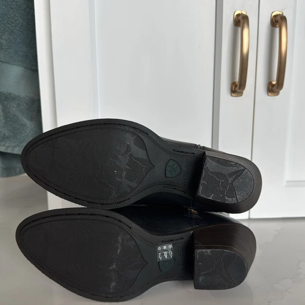 Ariat short black leather boot - Picture 4 of 6